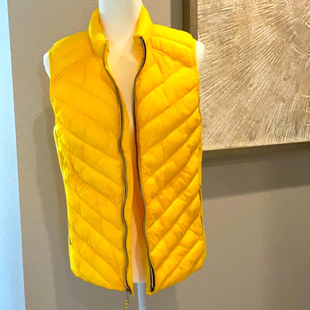 Bright Yellow GAP Puffer Vest Size M